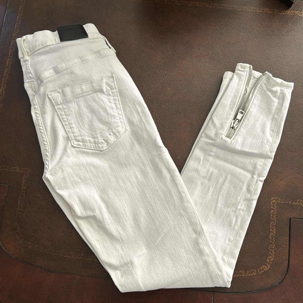 White True Religion Skinny stretch jeans